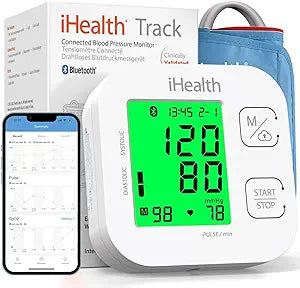 Blood Pressure Monitor with Bluetooth Compatible for iOS & Android Devices